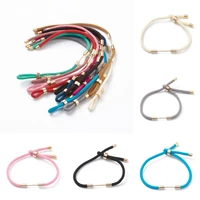 10pcs 2021 new braided nylon cord bracelet making with gold brass end cover for diy handmade bracelet bangle jewelry