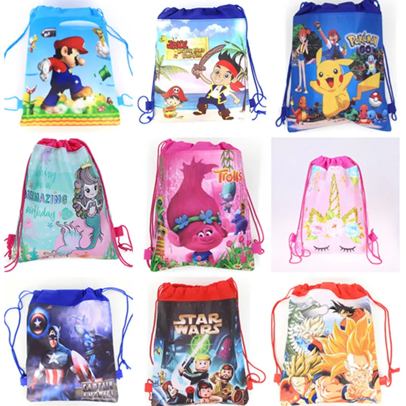 Школьная сумка из нетканого материала с рисунком Мстителей рюкзак кулиской для