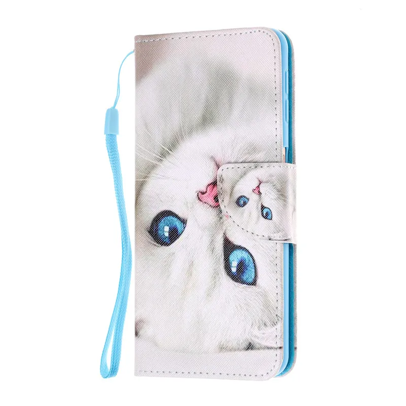 Кожаный чехол COOLY Cat для Samsung Galaxy A7 2018 A8 A6 A6S задняя крышка на A3 A5 2017 кошелек флип