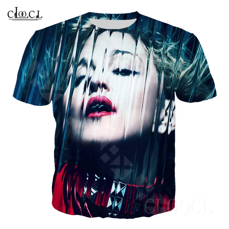 Популярная певица Madonna Louise Ciccone 3D печатная Футболка мужская женская летняя обувь
