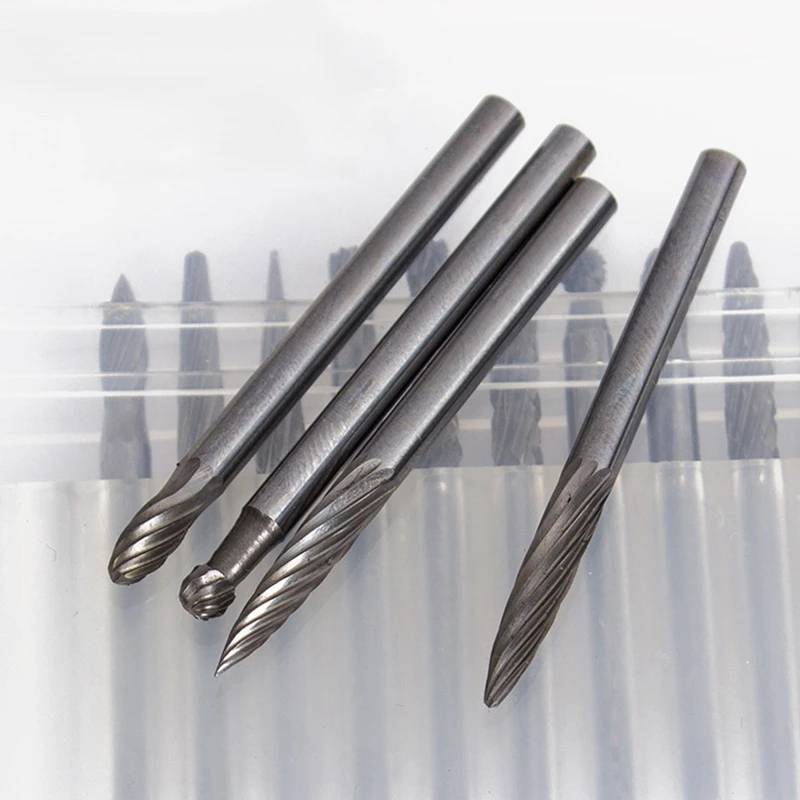 20 шт. 3 мм хвостовик Вольфрамовая сталь твердосплавные роторные напильники