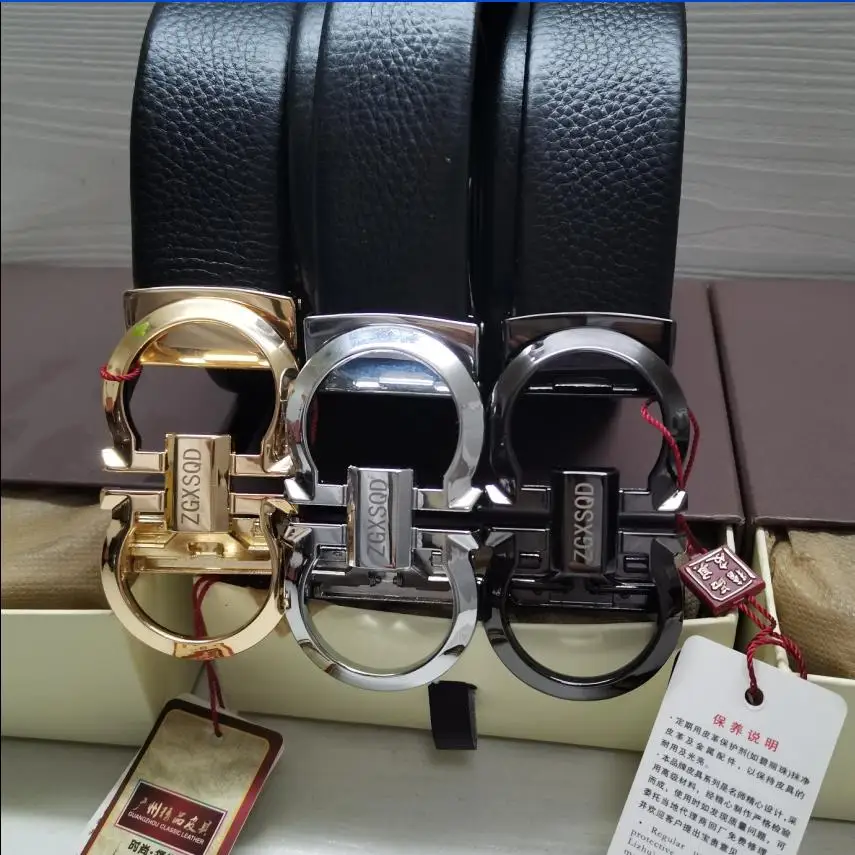 Ремень из воловьей кожи с пряжкой для мужчин и женщин винтажный дизайнерский