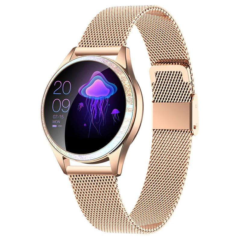 

KW20 Smartwatch Women Waterproof IP68 Smart Watch Gold Clock Multi-Sports Mode Fitness Tracker With Heart Rate Monitor VS KW10