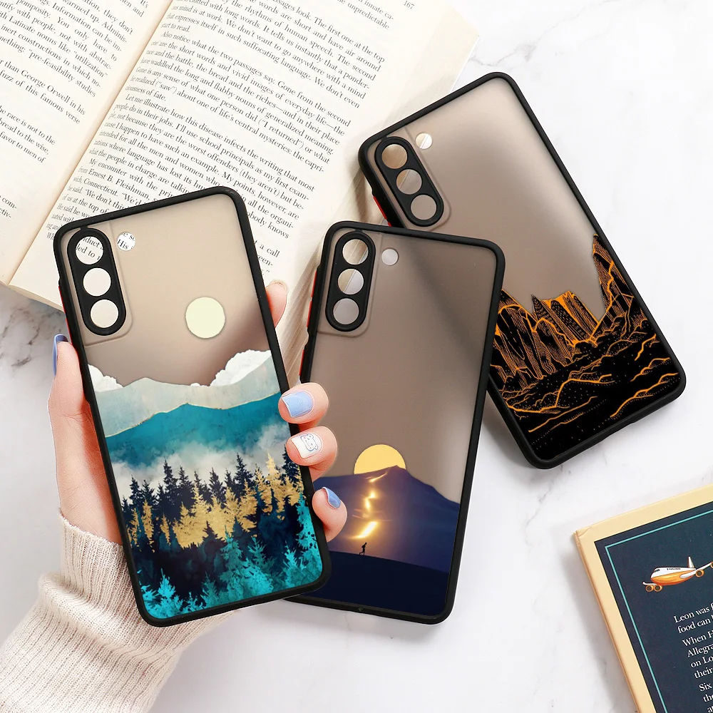 

S21 Case For Samsung S20 FE Case Landscape Funda Galaxy S10 Plus S21 FE S8 S9 Note 20 Ultra Note10 Plus S 21 20 FE Matte Covers