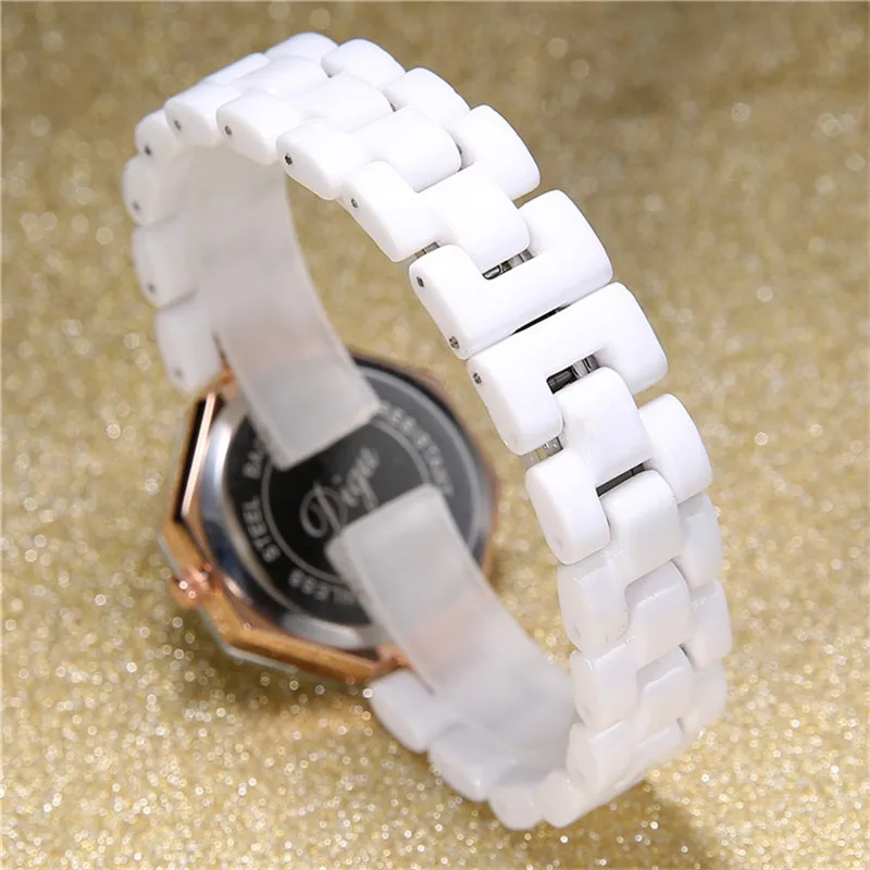 

CERAMIC WATCH FASHION CASUAL WOMEN QUARTZ WATCH RELOJES MUJER DIGU BRAND LUXURY DIAMONDS WRISTWATCHES GIRL ELEGANT DRESS CLOCK