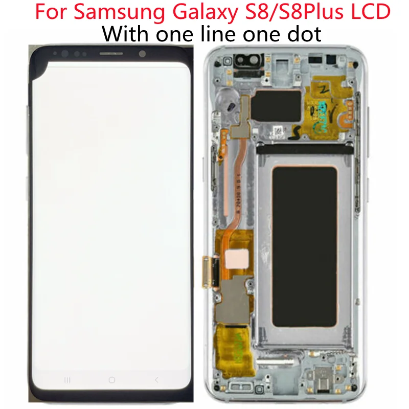 

ЖК-дисплей для SAMSUNG Galaxy S8 G950 G950F S8 Plus G955 G955F, дисплей с сенсорным экраном и дигитайзером, оригинал, б/у
