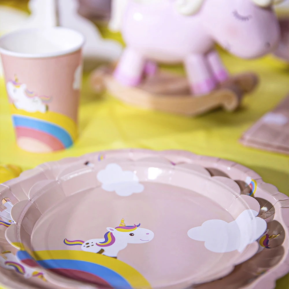 Украшение для вечевечерние в виде единорога праздвечерние чная тарелка баннер