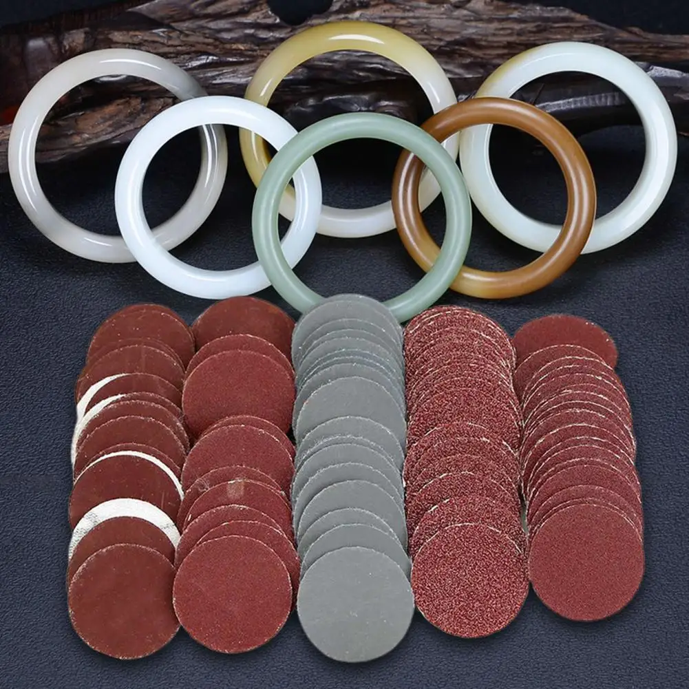 

100Pcs P100/180/240/1500/3000 Sandpaper Set 25mm Round Sanding Disc for Furniture Renovation