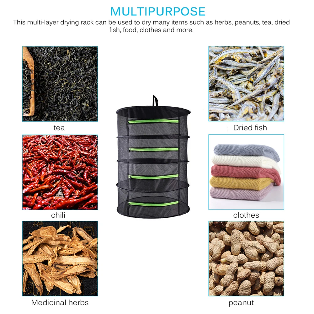 4/6 слоев травы сушильная сетка висячая корзина складная сухая полка сумка для