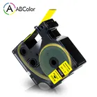 Промышленный кассета 19 мм 18058 для DYMO Rhino IND, термоусадочная лента 18058, черные на желтых этикетках для принтера DYMO Rhino 4200 5200