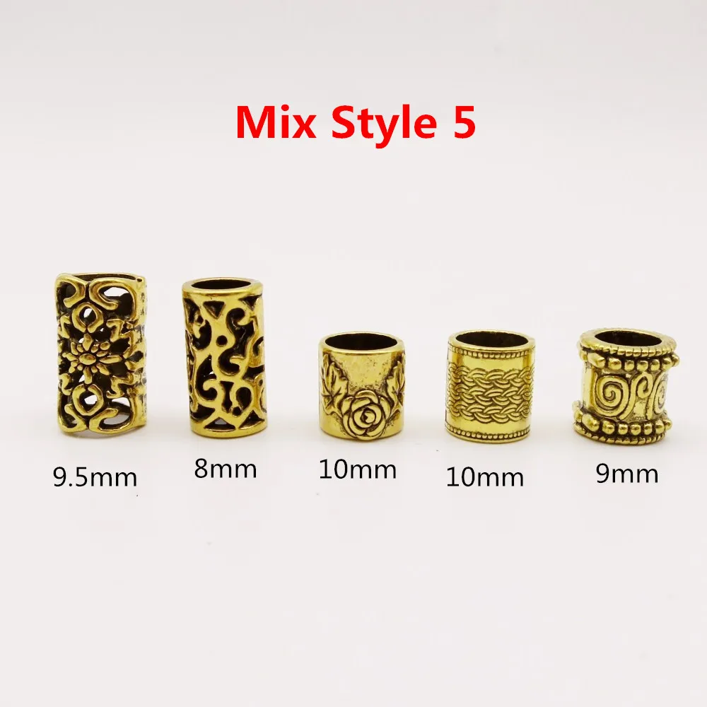 5 шт./упак. серебряные кольца в форме викингов с большим отверстием оплетка для