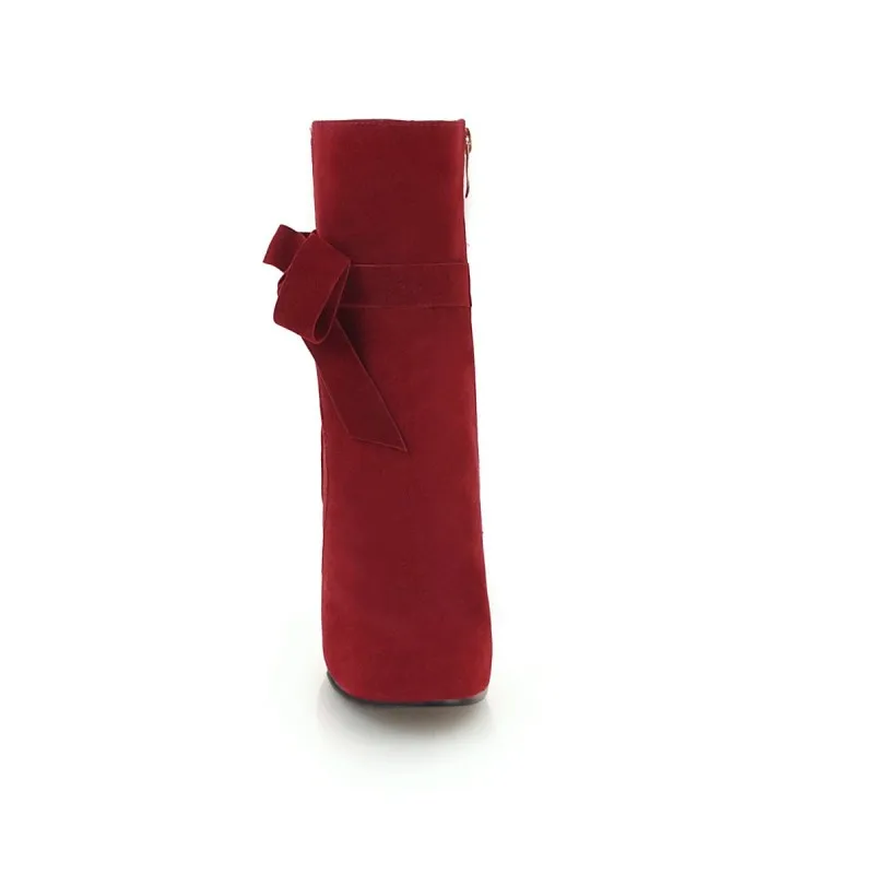 Женские ботинки больших размеров 9 10 11 17 женская обувь женские с бантом и боковой