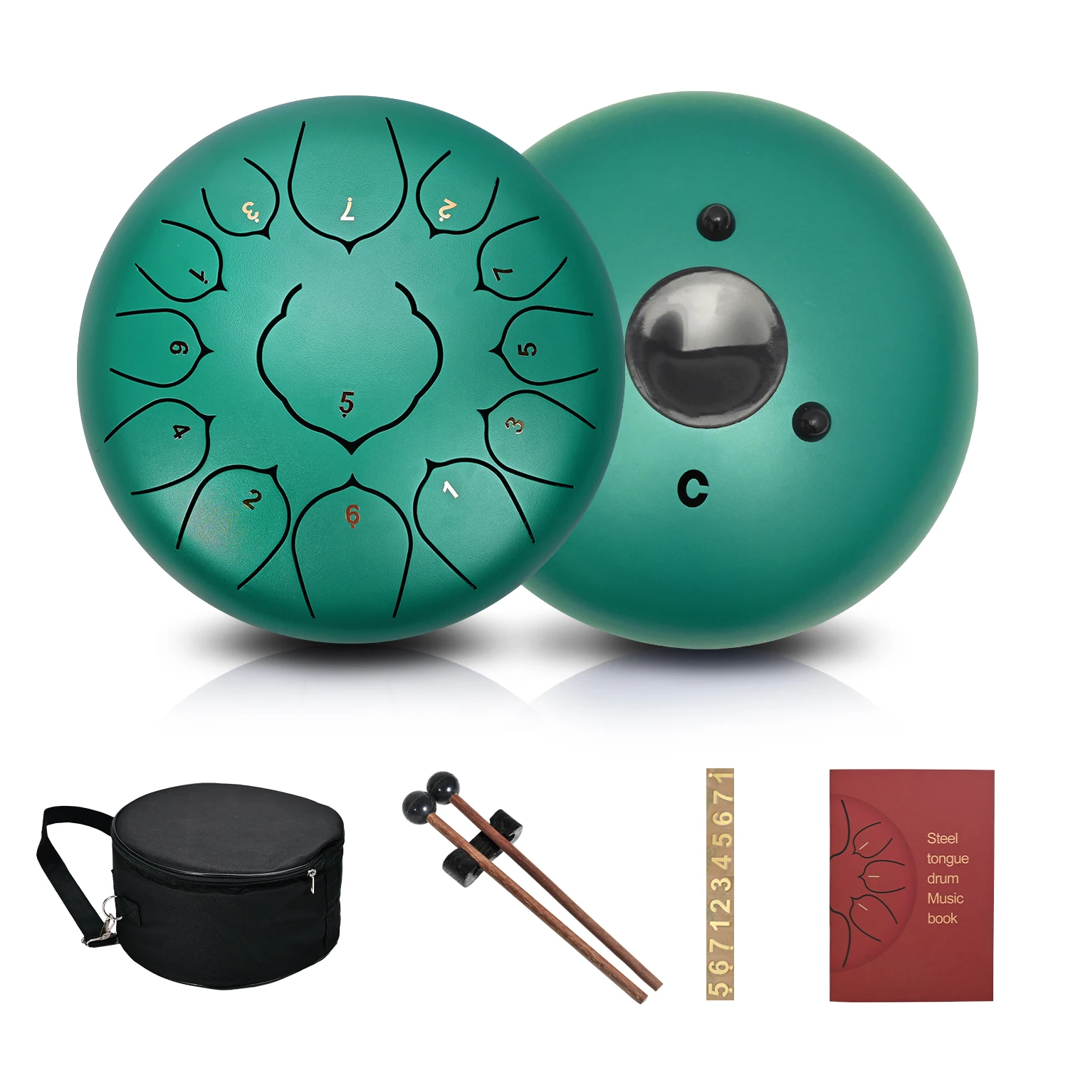 12 дюймовый 13-тоновый стальной барабан для язычка ударный мини ручной с барабаном