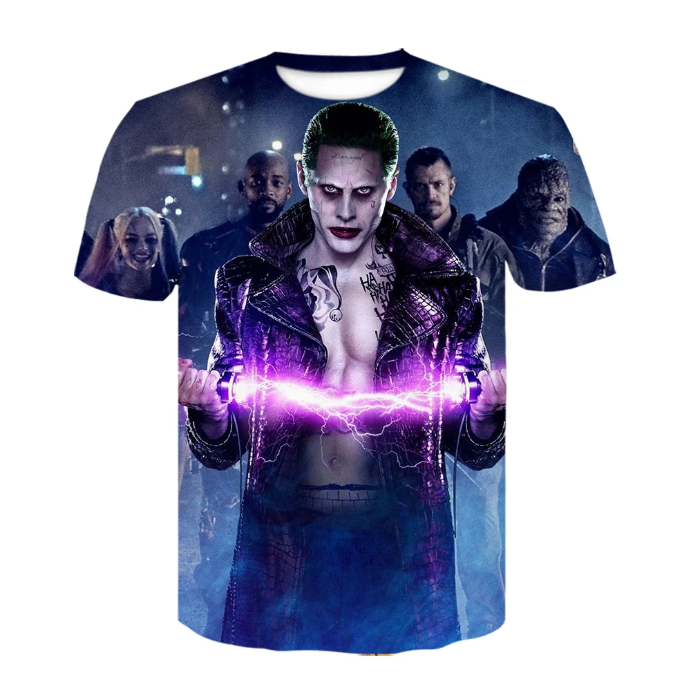 Мужская футболка с 3D принтом отряд самоубийц Джокер Харли Куинн клоуном Марди