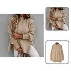 Женская зимняя одежда с длинным рукавом, мягкий женский свободный удобный трикотажный топ