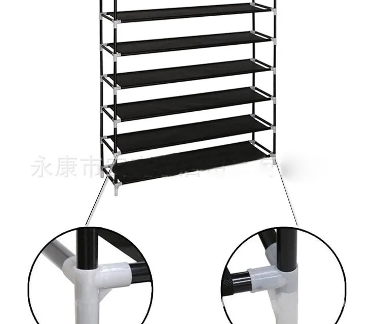 

Пыленепроницаемые стеллажи для хранения, железный шкаф для обуви для общежития, многослойный, из нетканого материала, дверь для дома