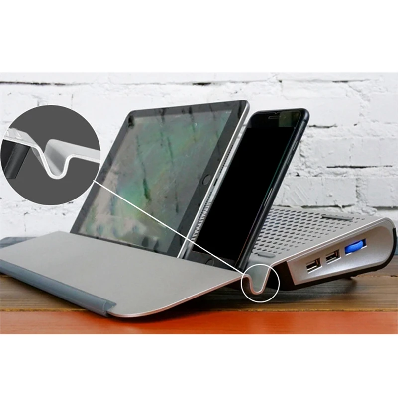 

Laptop Radiator Base Laptop Cooling Bracket Aluminum Alloy Notebook Cooling Base