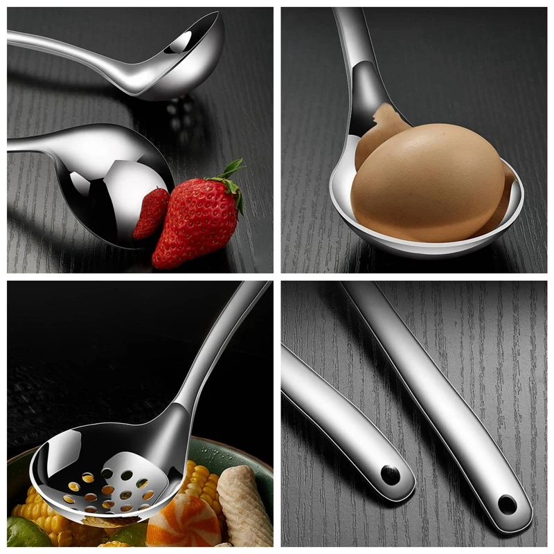 

1pcs Stainless Steel Long Handle Ladle Spoon Big Soup Ladle Useful Kitchen Cooking Tool Utensil Tool Soup Spoon Dropship