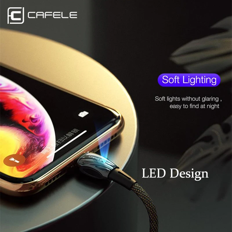 Магнитный USB кабель Cafele QC3.0 для iPhone Type C Micro зарядки Huawei P30 Pro X XS Xiaomi 9 зарядный
