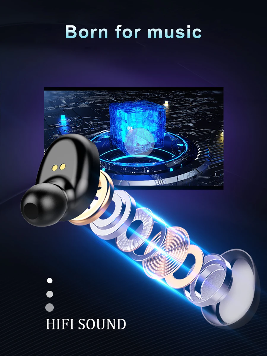 TWS 5,0 Bluetooth наушники беспроводные наушники HIFI 8D бас стерео гарнитура громкой связи бинауральные звонки беспроводные наушники