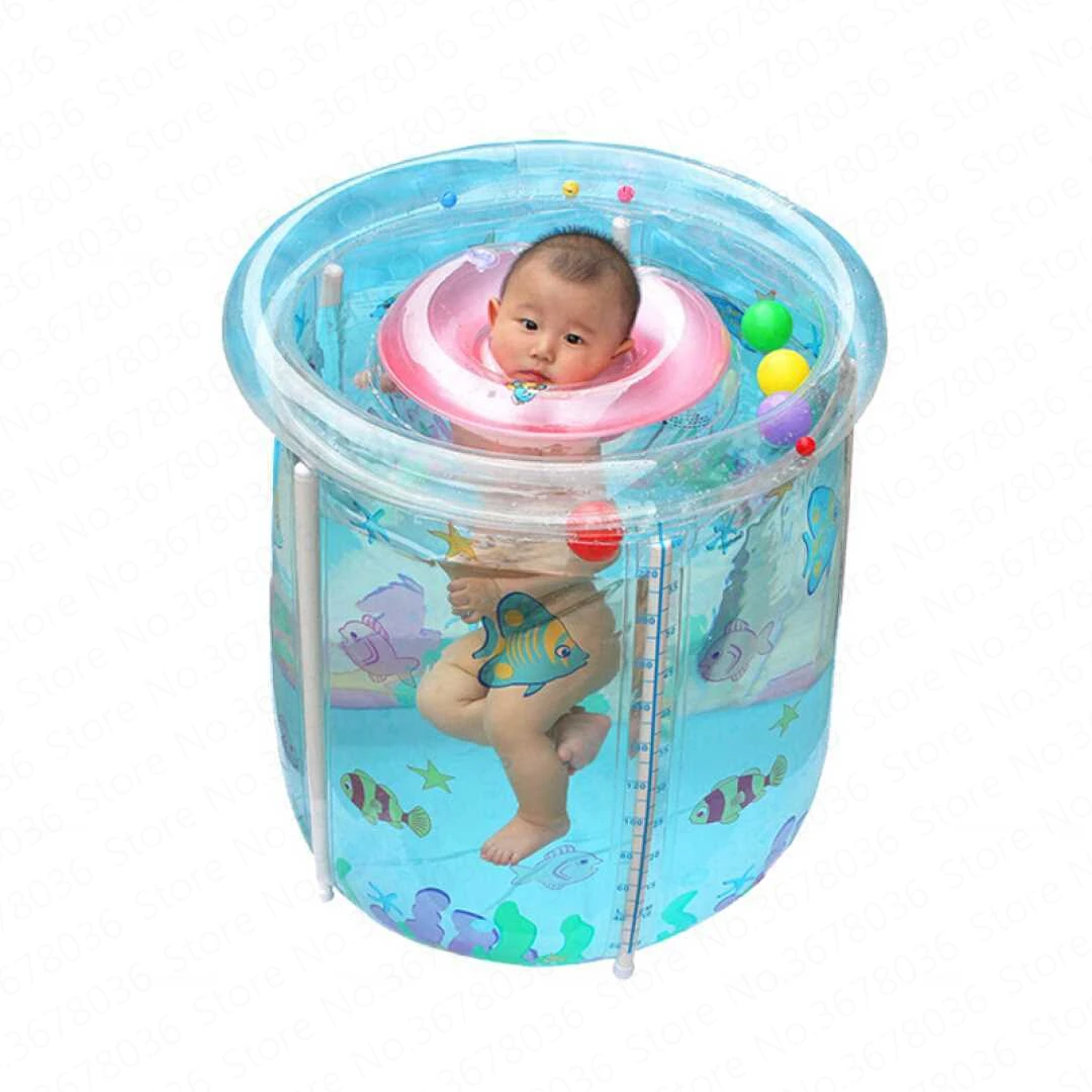 

Baby Swimming Pool Home Transparent Inflatable Bucket Young Children Children Bath Tub Thick Insulation Kids Plegable Alberca