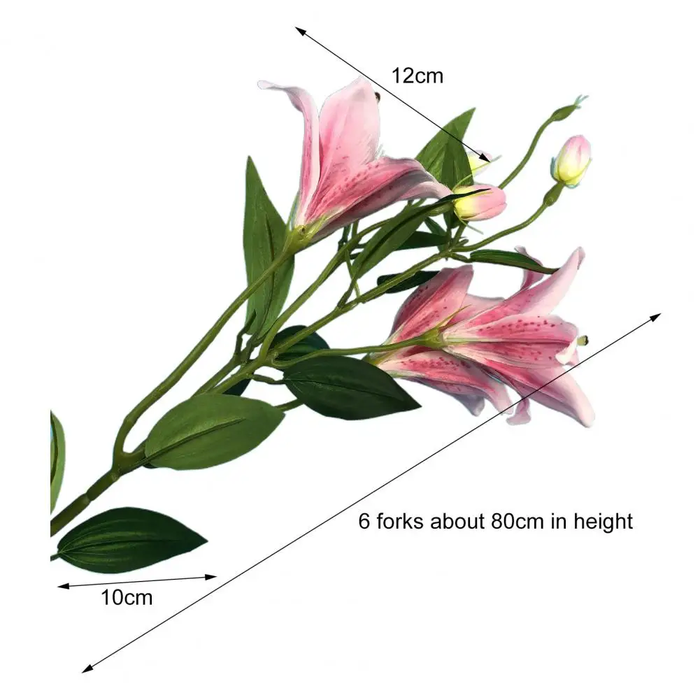 Искусственные лилии цветок ветка высокое качество имитация цветка украшение для