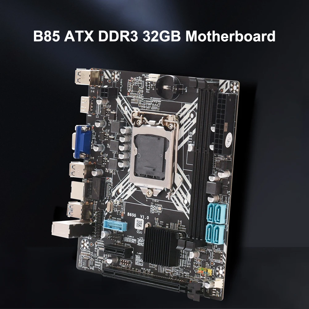 

B85 Desktop Motherboard DDR3 PCI-E X16 USB3.0 SATA3.0 x 4 Support for LGA 1150 Mining Miner Mainboard with VGA Interface