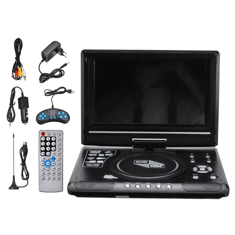 

Новинка-9,8 дюймовый портативный домашний автомобильный DVD-плеер VCD CD игровой ТВ-плеер USB-радиоадаптер Поддержка FM-радио приемник-ЕС разъем
