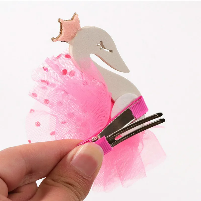 

Korean Fashion Lace Swan Baby Hair Clips for Girls Hair Accessories Dreamy Cute Hairgrips Feather Hairpin Kids Headwear Gifts