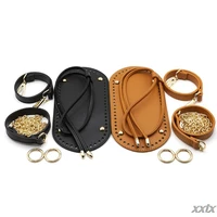 5pcsset diy crochet handbag accessories faux leather shoulder strap bag bottom