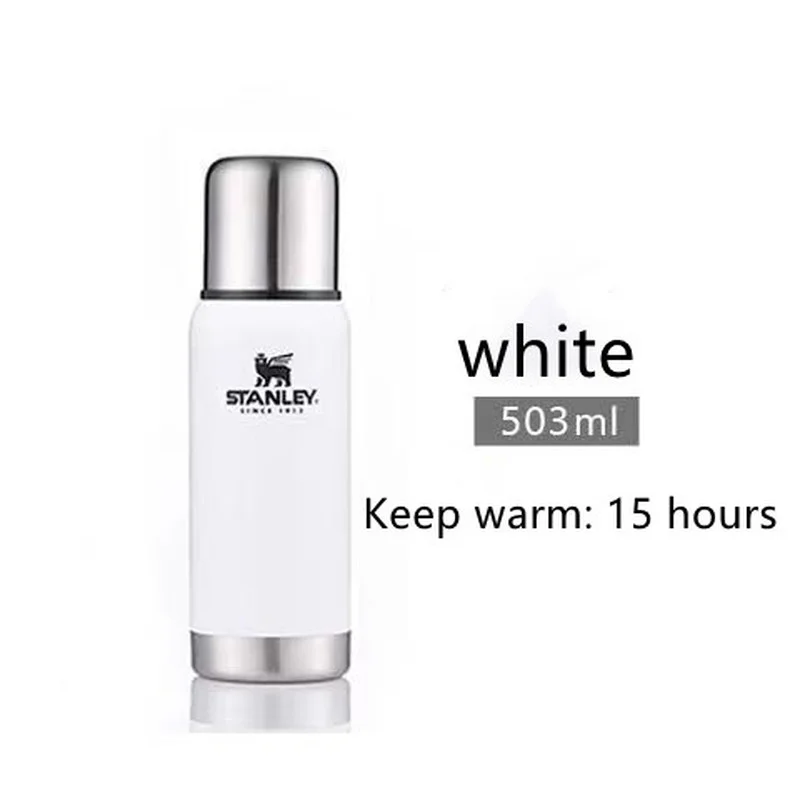 

503ml/739ml Copo Stanley Stainless Steel Insulated Water Bottle Horizontal Adventure Travel Outdoor Portable Water Bottle