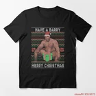 Счастливого Рождества, Счастливого Барри, уродливый свитер, модные мужские футболки с принтом, Байкерская футболка, Мужская хлопковая футболка с коротким рукавом