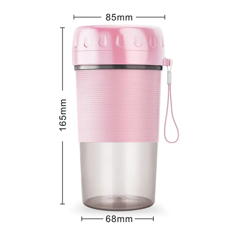 

300ml Portable Juicer Cup Electric USB Rechargeable Fruit Blenders Fast Mixer