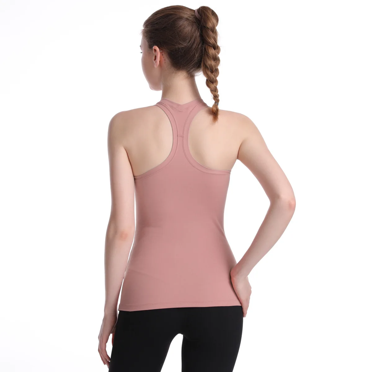 

The New Yoga Sports Vest Women's Stretch Tight-Fitting Long Back Top Fitness All-Match Yoga Suit