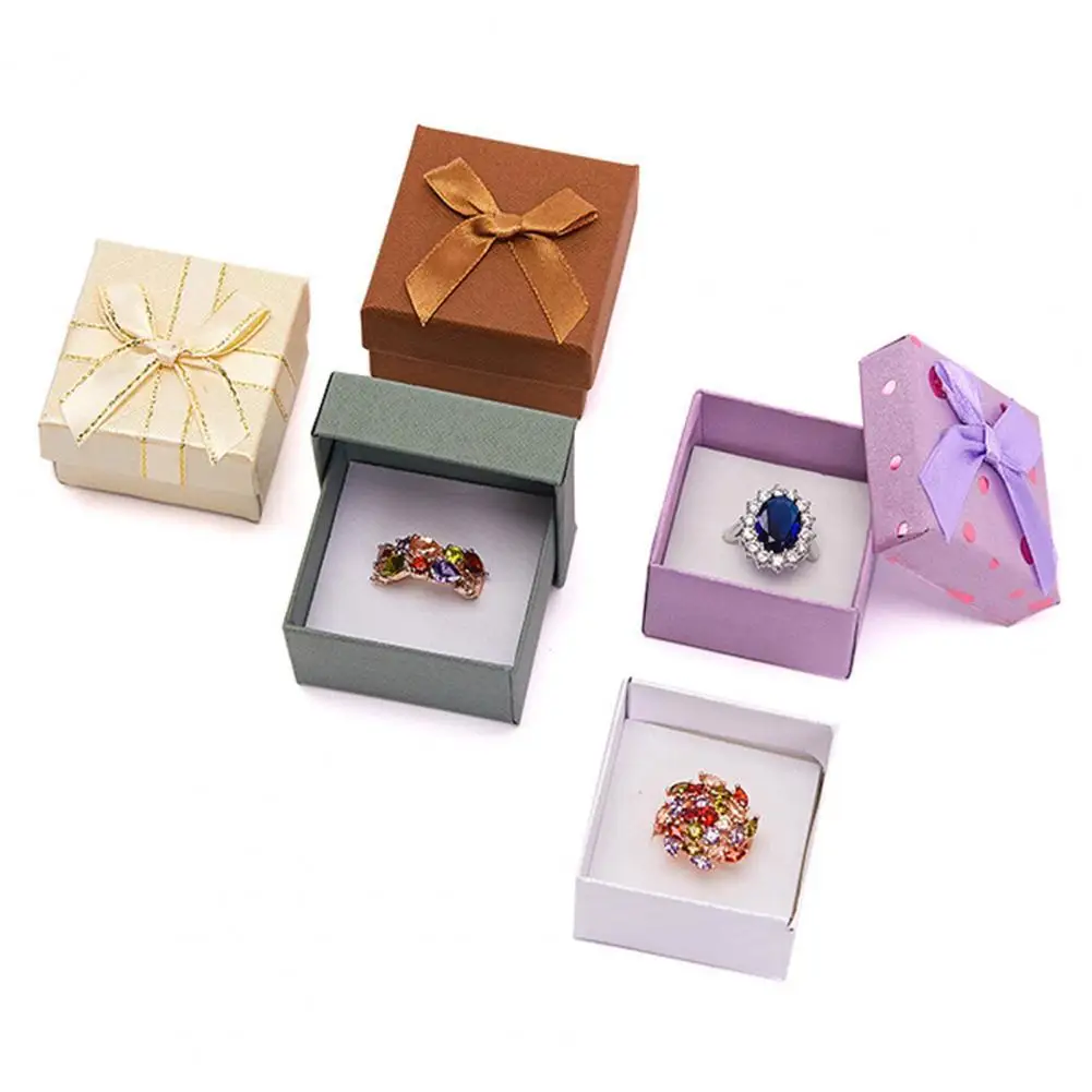 

6Pcs Jewelry Boxes Elegant Display Portable Jewelry Gift Packing Boxes for Earrings Jewellry Store Packaging Box Gift Boxes Ring