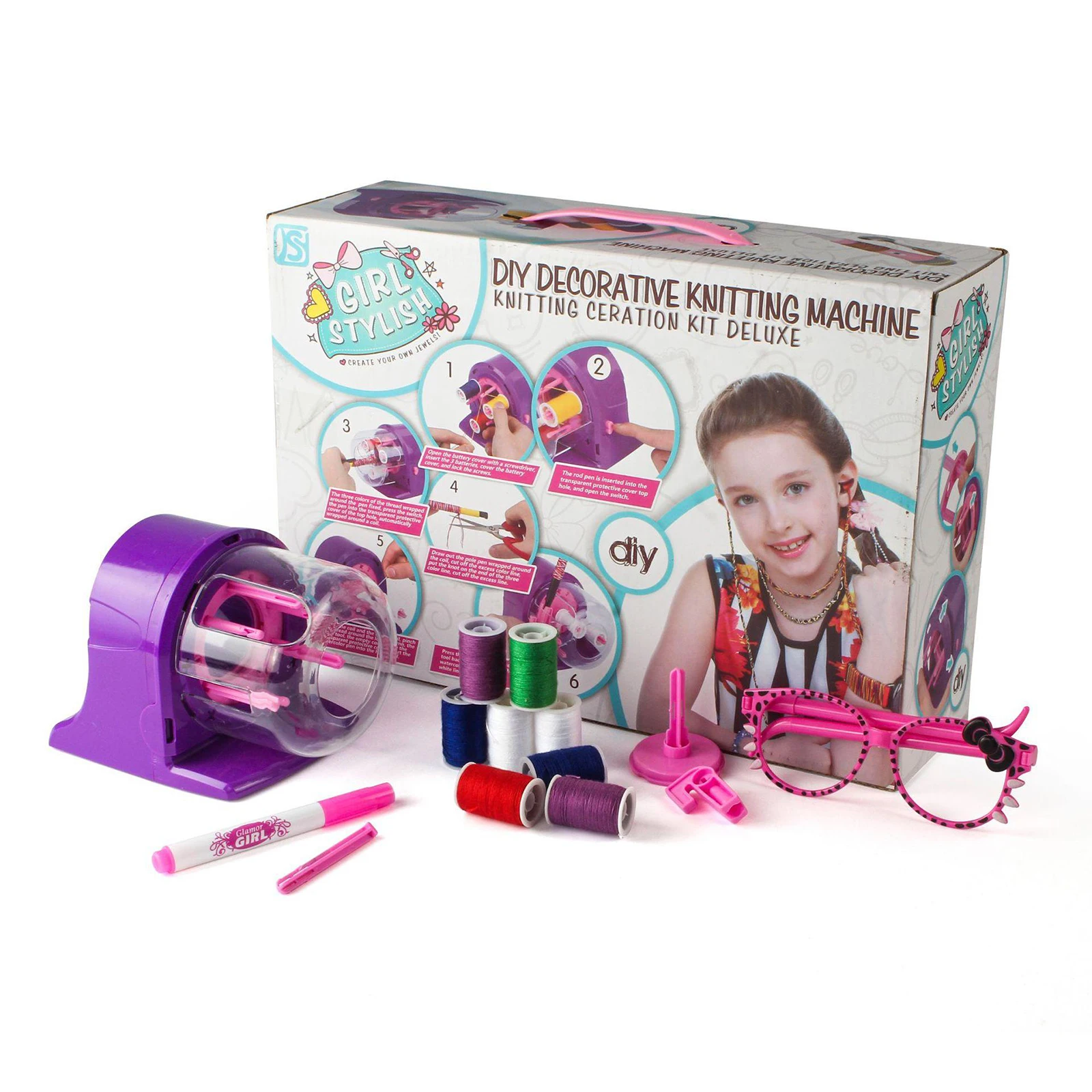 

Sewing Knitting Machine Jewelry Thread DIY Hand Weaving Twist Maker Machine