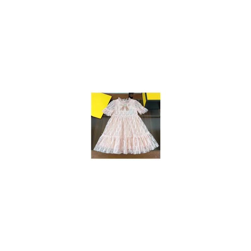 

Girls' dress summer dress 2021 new children's summer foreign style net red big children's short-sleeved princess lace skirt