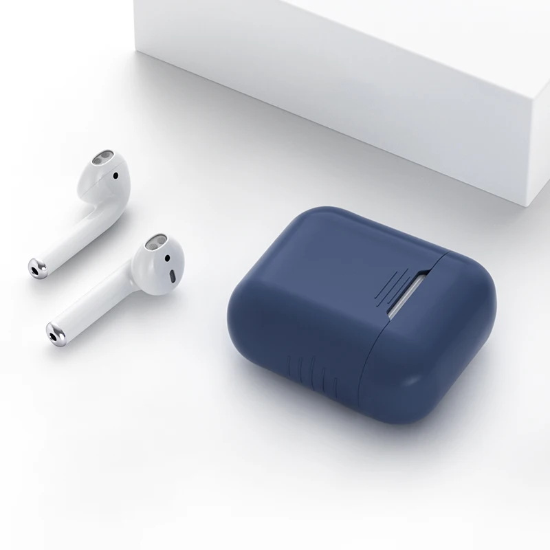 Case For Airpods Силиконовый чехол для Apple Airpods для Air Pods чехол s для Airpods Pro Bluetooth наушники кожаный чехол для наушников Аксессуары - Цвет: Case For Airpods
