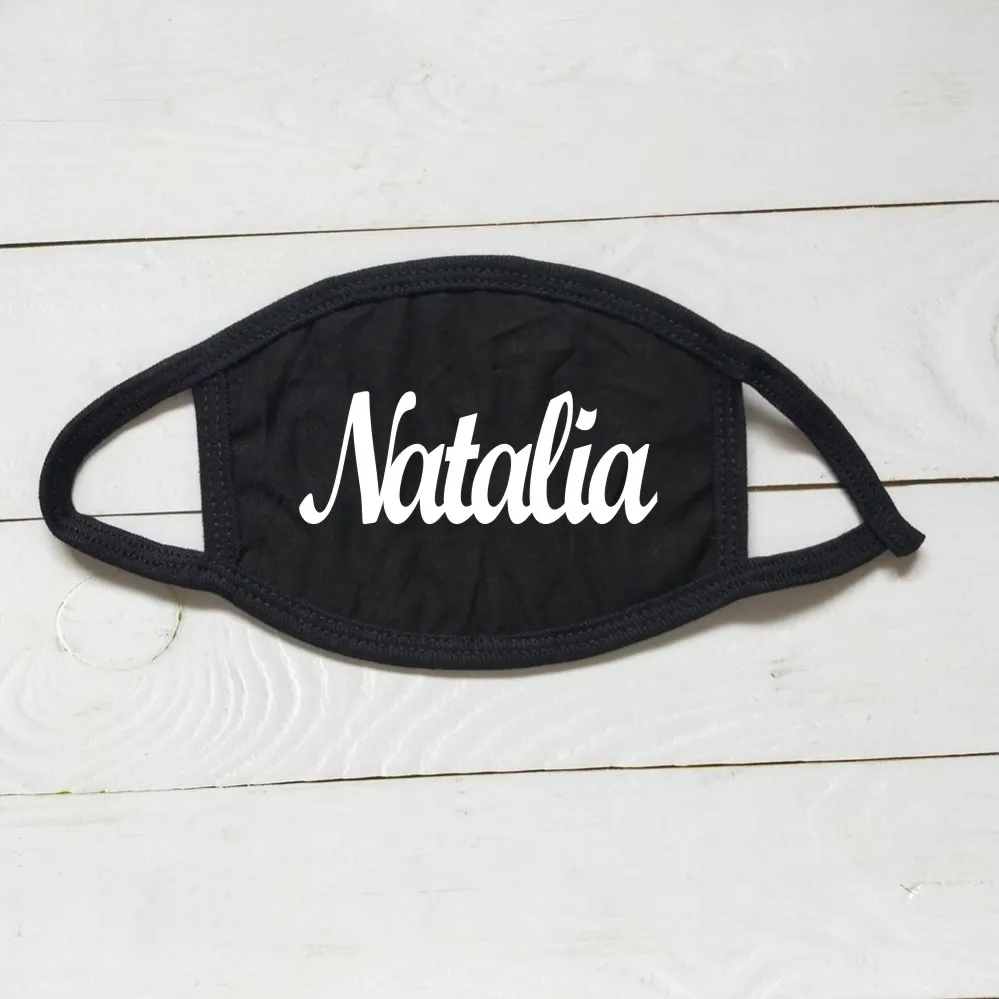 Персонализированная маска для лица изготовленная под заказ смываемая с именем