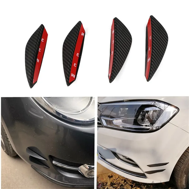 4 шт./компл. Черный Автомобильный спойлер из углеродного волокна Canards подходит