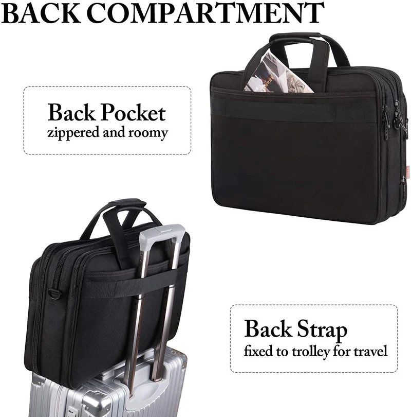 Мужской Расширяемый портфель Matein водонепроницаемый из полиэстера для ноутбука 17