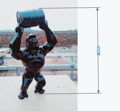 

BIG MONKEY KING KONG LIVING ROOM DECORATION GORILLA SCULPTURE GEOMETRIC FRP MODERN STATUE HOME DECORATION ACCESSORIES