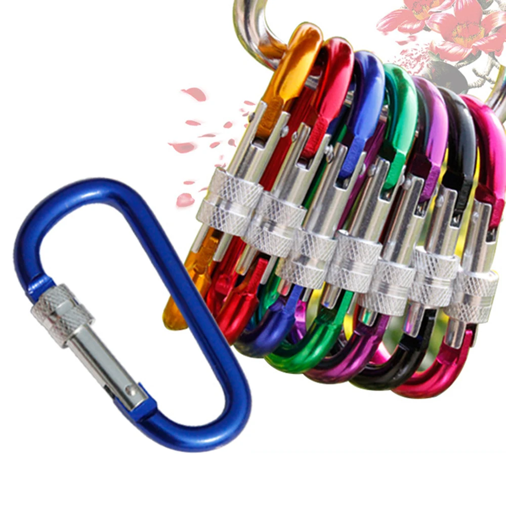 5 шт. D Тип открытый алюминиевый карабин брелок висячий защелкивающийся крючок