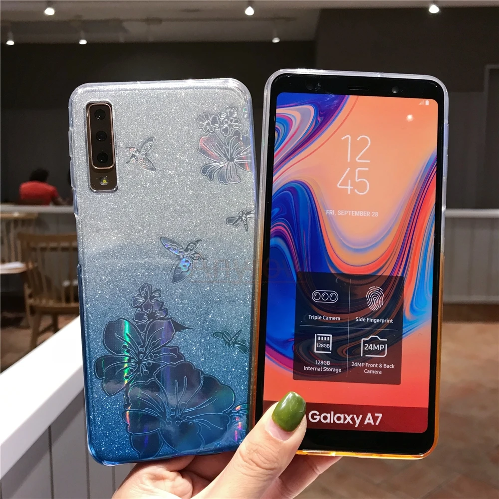 Градиент Buterfly Цветок Блестящий чехол для sony Xperia XZ4 XZ3 XZ2 XZ1 XZ X Z5 XA3 Ultra XA2 XA1 XA Чехол Мягкий ТПУ телефонные чехлы