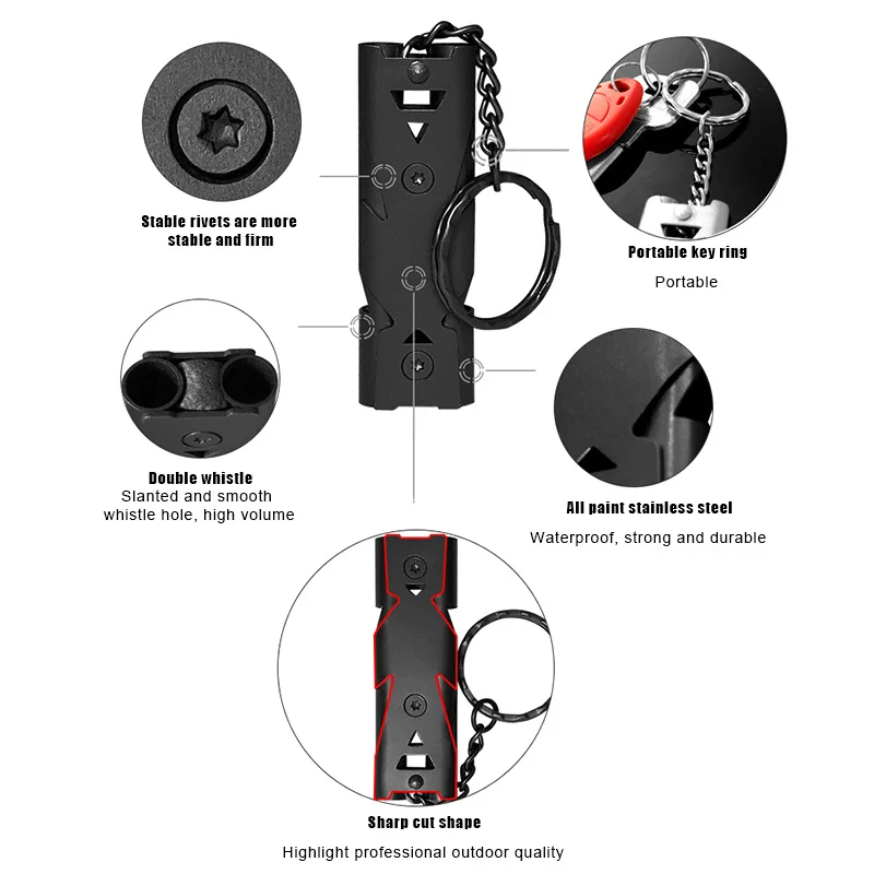 1 шт. на открытом воздухе Высокое 150 децибел портативный свисток из нержавеющей