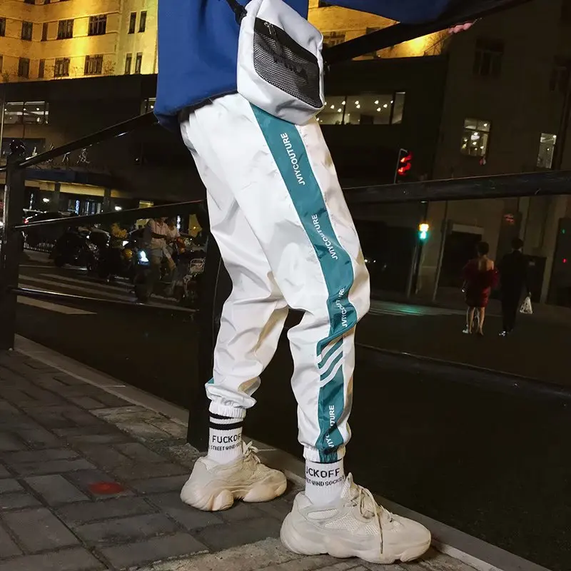 Мужские джоггеры 2019 мужские брюки с полосками по бокам в стиле хип хоп Мужская