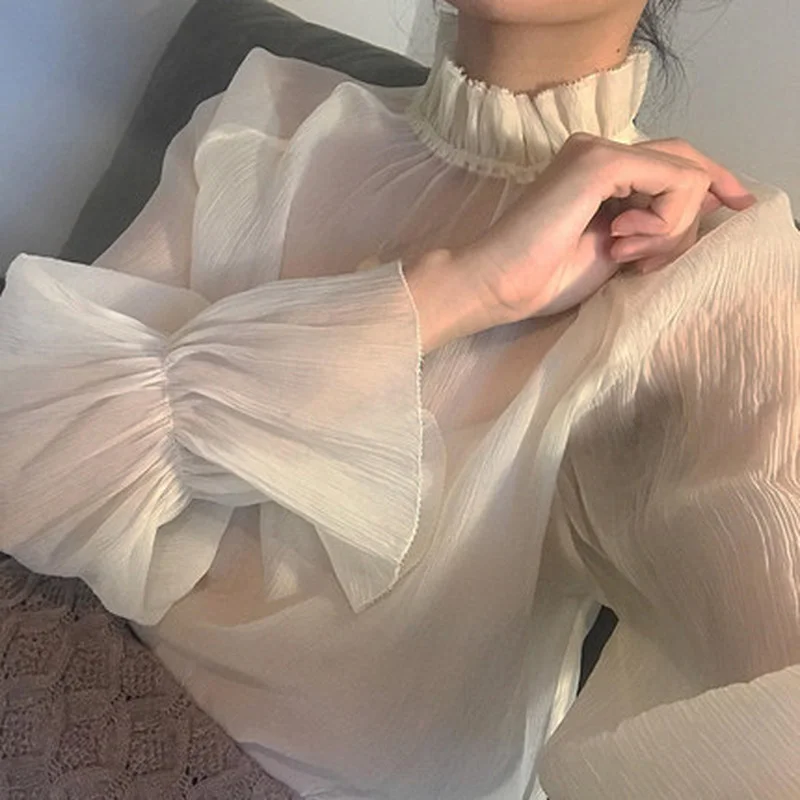 Кружевные женские элегантные топы сексуальные прозрачные сетчатые модные