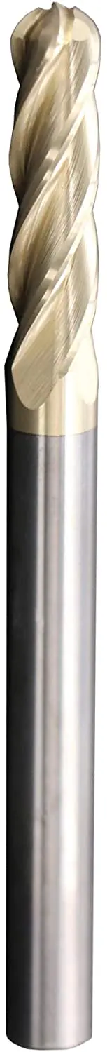 

4 Flute Ball Nose 2D and 3D Carving ZRN Coated Up Cut CNC Spiral Router Bit
