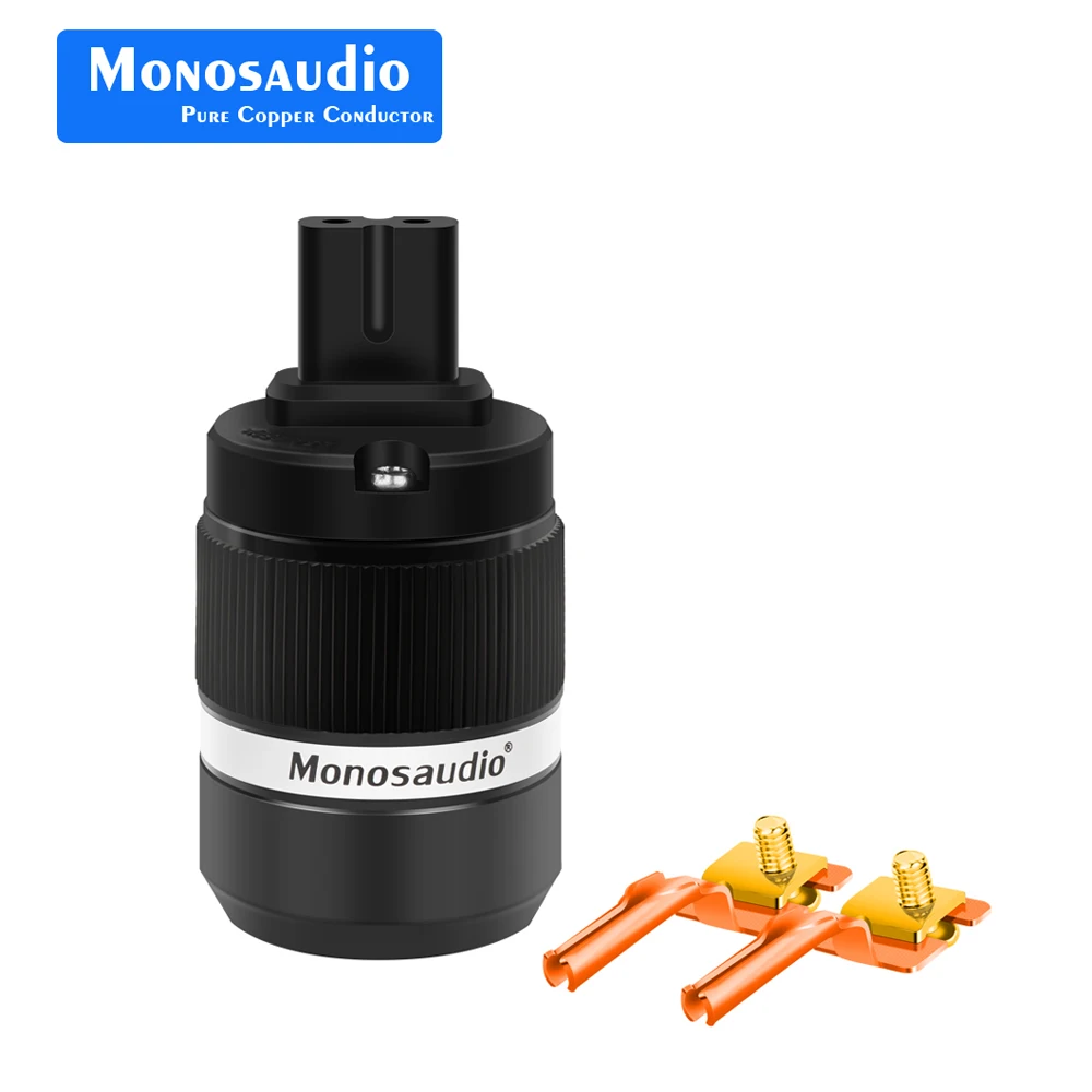 

Monosaudio F180 99.998% C7 фигурка 8 из чистой меди с золотым/родиевым покрытием, разъем IEC, шнур питания переменного тока, соединители аудиокабеля