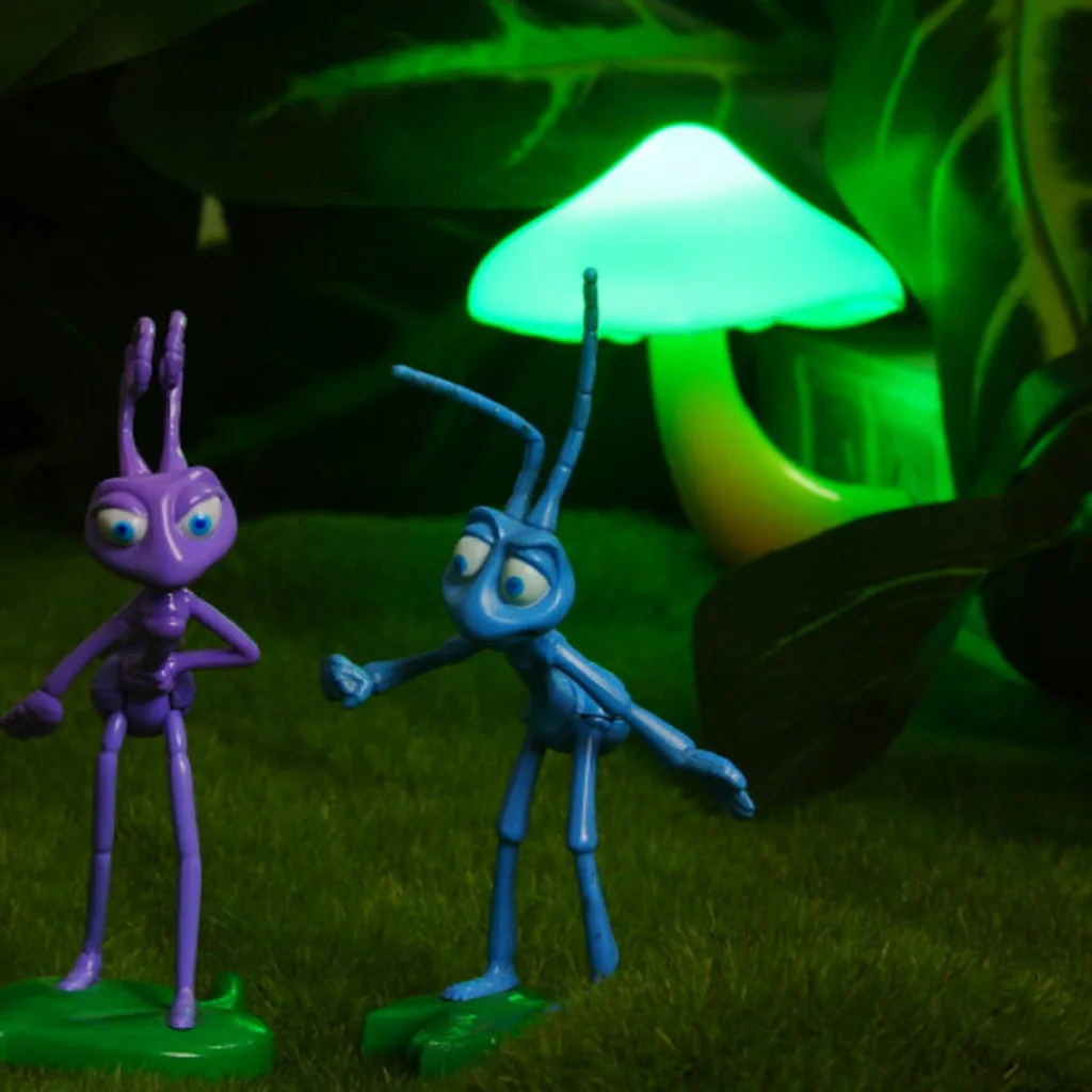 Цветной энергосберегающий светодиодный ночсветильник в виде грибов лампа с